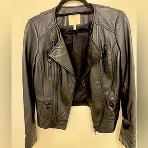 Joie black leather jacket